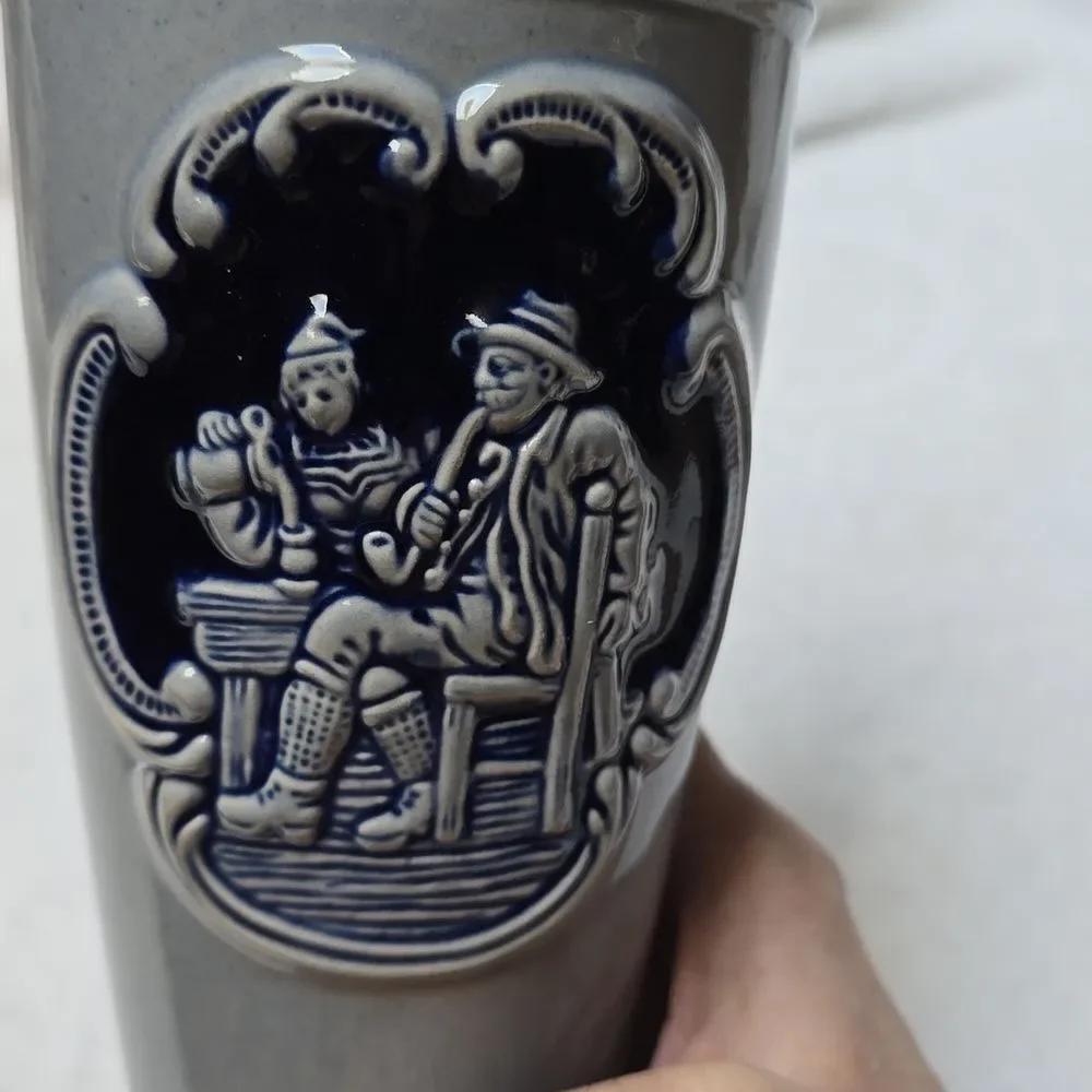 Pilsner or  Beer mug, blue beer glass  - stein is .5 liter